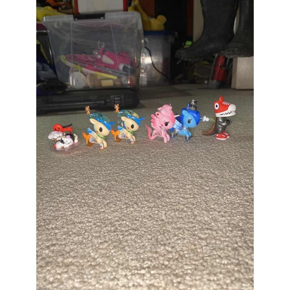 Tokidoki Figurine Lot of 6: Banzai Mermicorno, Galaxia, Lottie, Laces & More